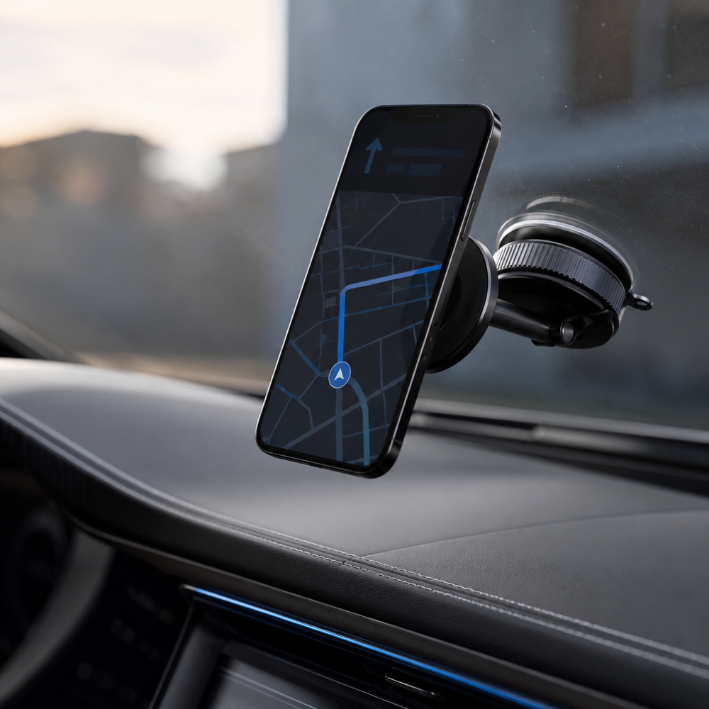 Mounera GripLock™ — Vacuum Car Phone Mount