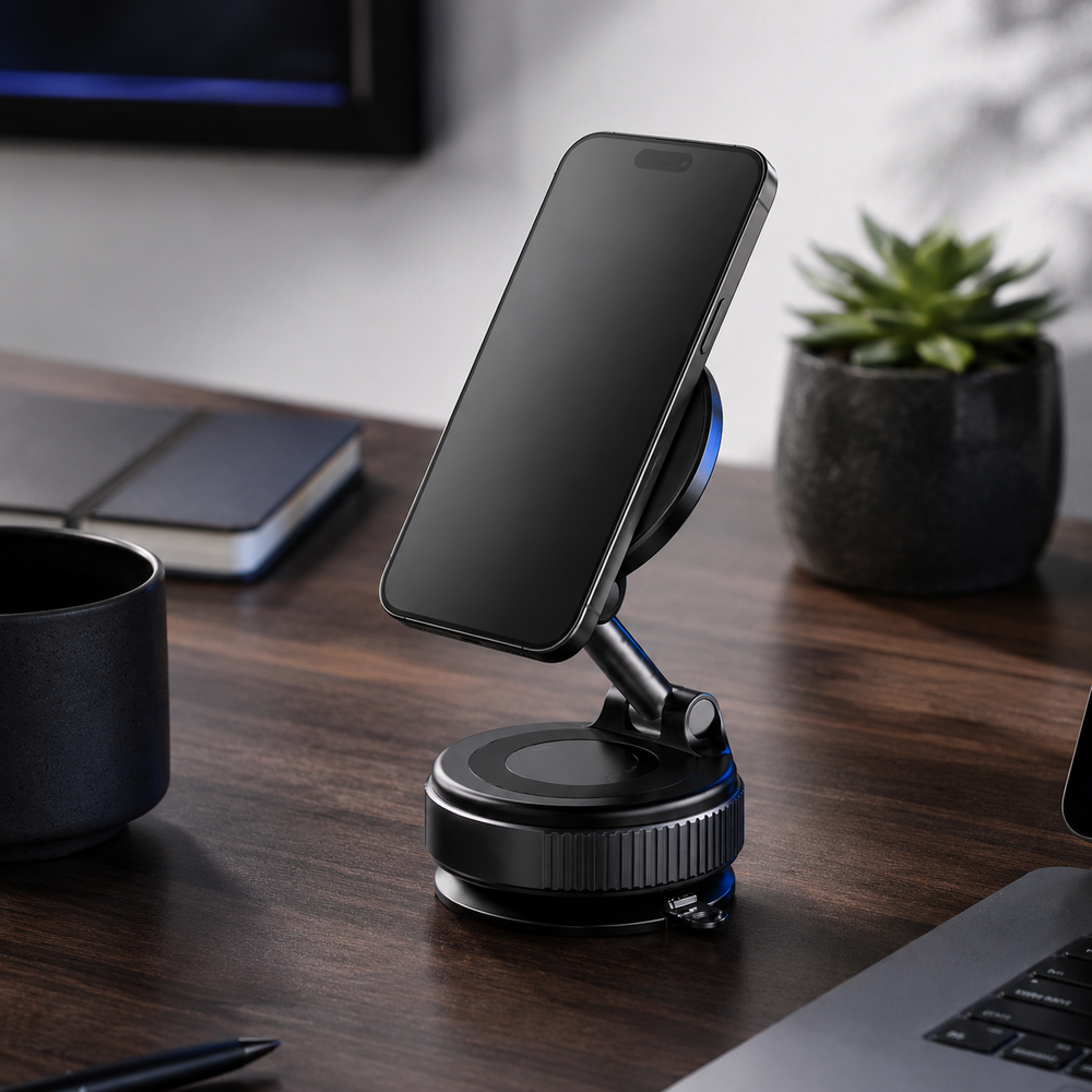 Mounera GripLock™ — Vacuum Car Phone Mount